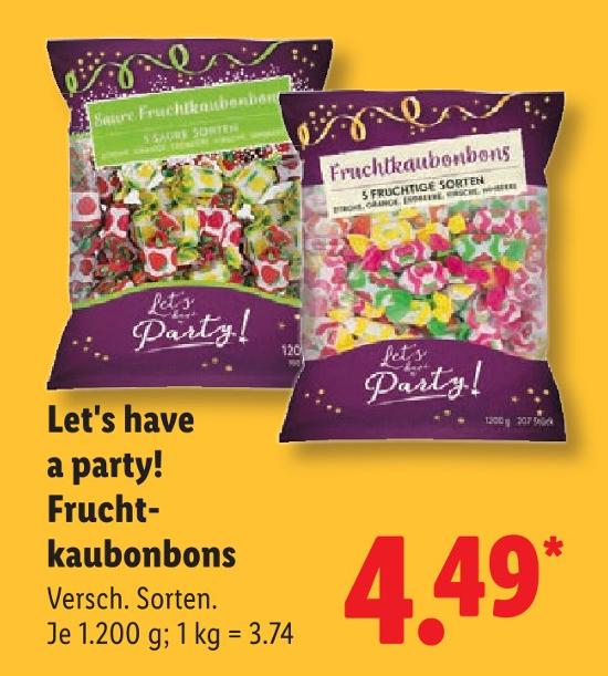Let's have a party! Fruchtkaubonbons
