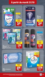 Prix et réduction Mouchoirs dans le prospectus Aldi en cours Offre Mouchoirs dans le catalogue Aldi du moment à la page 15