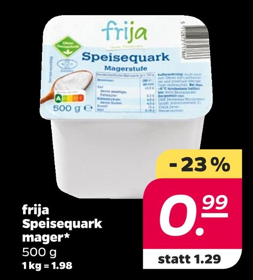 Speisequark mager
