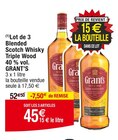 Lot de 3 Blended Scotch Whisky Triple Wood 40 % vol. - GRANT’S en promo chez Cora Malakoff à 45,00 €