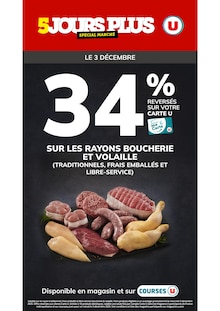 Prospectus U Express à Carcans Plage, "5 JOURS PLUS U", 1 page de promos valables du 03/12/2025 au 03/12/2025