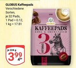 Aktuelles Kaffeepads Angebot bei GLOBUS in Offenbach (Main) ab 3,99 €