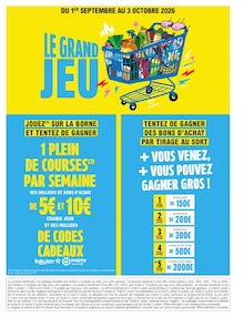 Catalogue de la semaine "LES PLEINS POUVOIRS D'ACHAT" avec 2 pages, valide du 08/09/2026 au 19/09/2026 pour Soultz-sous-Forêts et alentours Prospectus de la semaine "LES PLEINS POUVOIRS D'ACHAT" avec 2 pages, valide du 08/09/2026 au 19/09/2026 pour Soultz-sous-Forêts et alentours
