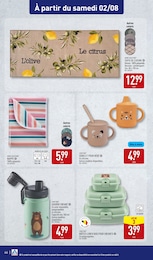 Prix et réduction Nappe dans le prospectus Aldi en cours Offre Nappe dans le catalogue Aldi du moment à la page 46
