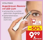 Augenbrauen-Rasierer mit LED-Licht im Angebot bei Netto Marken-Discount in Kiel Augenbrauen-Rasierer mit LED-Licht Angebote von Vitalmaxx bei Netto Marken-Discount Kiel für 9,99 €