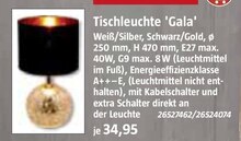 Tischleuchte 'Gala' bei BAUHAUS in Bremerhaven Tischleuchte 'Gala' im Angebot bei BAUHAUS Bremerhaven für 34,95 €