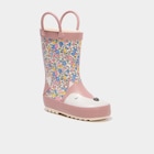 Bottes de pluie semelles crantées rose bébé fille dans le catalogue La Halle