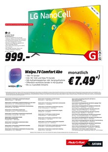 Fernseher im MediaMarkt Saturn Prospekt "Die entspannteste Zeit des Jahres genießen" mit 6 Seiten (Falkensee)