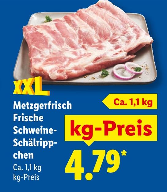 Metzgerfrisch Frische Schweine-Schälrippchen