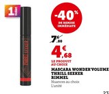 Mascara Wonder'Volume Thrill Seeker - Rimmel en promo chez U Express Mascara Wonder'Volume Thrill Seeker - Rimmel dans le catalogue U Express