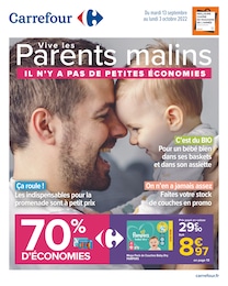 Carrefour Catalogue "Vive les parents malins", 44 pages, Saint-Aubin,  13/09/2022 - 03/10/2022