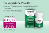 Vital+ Knochen, Knorpel & Muskeln Tabletten im Angebot bei mea - meine apotheke in Remscheid Vital+ Knochen, Knorpel & Muskeln Tabletten Angebote von Centrum bei mea - meine apotheke Remscheid für 15,95 €