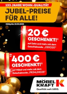 Ecksofa im Möbel Kraft Prospekt "JUBEL-PREISE FÜR ALLE!" mit 1 Seiten (Leipzig)
