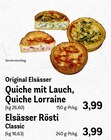 Aktuelles Original Elsässer Quiche mit Lauch, Quiche Lorraine oder Elsässer Rösti Angebot bei REWE in Ingolstadt ab 3,99 €