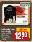 Puten-Spieße im Angebot bei REWE in Augsburg Puten-Spieße Angebote von Butcher’s Barbecue bei REWE Augsburg für 12,90 €