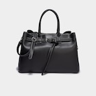 Sac à main avec bandoulière noir femme - La Halle à Reims Sac à main avec bandoulière noir femme en promo chez La Halle Reims à 29,99 €