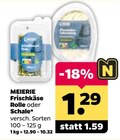 Frischkäse Rolle oder Schale von MEIERE für 1,29 € bei Netto mit dem Scottie im Angebot Frischkäse Rolle oder Schale von MEIERE im aktuellen Netto mit dem Scottie Prospekt