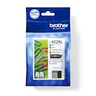 Brother LC422XL - pack de 4 - noir, jaune, cyan, magenta - cartouche d'encre originale - Brother en promo chez Bureau Vallée Nogent-sur-Marne à 116,90 €