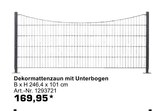 Dekormattenzaun mit Unterbogen im Angebot bei RHG Baucentrum in Plauen Dekormattenzaun mit Unterbogen Angebote bei RHG Baucentrum Plauen für 169,95 €