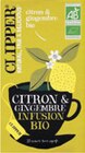 Infusion Bio citron et gingembre - Clipper à 2,77 € dans le catalogue Monoprix