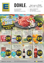 EDEKA Supermarkt Prospekt der aktuellen Woche mit 24 Seiten, gültig von 24.11.2025 bis 29.11.2025, in Nordhorn und Umgebung Aktueller EDEKA Supermarkt Prospekt in Nordhorn und Umgebung, "Aktuelle Angebote" mit 24 Seiten, 24.11.2025 - 29.11.2025
