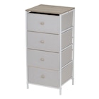 Promo Console de rangement Gabrielle 4 tiroirs en bois blanc et naturel 35xP30xH75cm à 20,50 € dans le catalogue Gifi à Épinal