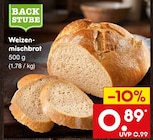 Weizenmischbrot im Netto Marken-Discount Prospekt Weizenmischbrot von Backstube im aktuellen Netto Marken-Discount Prospekt für 0,89 €