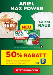 Ariel Prospekt ARIEL - MAX POWER mit 1 Seite