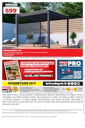 Prix et réduction Pergola dans le prospectus Brico Dépôt en cours Offre Pergola dans le catalogue Brico Dépôt du moment à la page 12