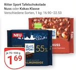 Tafelschokolade Nuss im Angebot bei GLOBUS in Erlangen Tafelschokolade Nuss Angebote von Ritter Sport bei GLOBUS Erlangen für 1,69 €