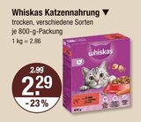 Katzennahrung im V-Markt Prospekt Katzennahrung von Whiskas im aktuellen V-Markt Prospekt für 2,29 €
