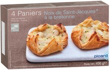 4 paniers de noix de Saint-Jacques à la bretonne - Picard à Paris 4 paniers de noix de Saint-Jacques à la bretonne en promo chez Picard Paris à 4,75 €