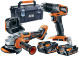 Visseuse + meuleuse sans fil 18 V Brushless - AEG - LaMaison.fr à Saint-Nazaire Visseuse + meuleuse sans fil 18 V Brushless - AEG en promo chez LaMaison.fr Saint-Nazaire à 259,99 €