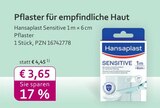 Sensitive Pflaster bei mea - meine apotheke im Prospekt "" für 3,65 €