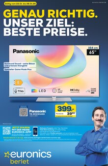 EURONICS Prospekt der KW 4 "GENAU RICHTIG. UNSER ZIEL: BESTE PREISE." Aktueller EURONICS Prospekt "GENAU RICHTIG. UNSER ZIEL: BESTE PREISE." Seite 1 von 8 Seiten