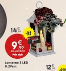 Lanterne 3 LED, H.29cm à 9,99 € dans le catalogue Maxi Bazar