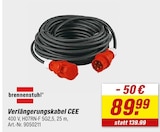 Verlängerungskabel CEE von brennenstuhl für 89,99 € bei toom Baumarkt im Angebot Verlängerungskabel CEE von brennenstuhl im aktuellen toom Baumarkt Prospekt