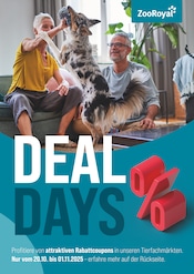 ZooRoyal Zoohandlung Prospekt der aktuellen Woche mit 2 Seiten, gültig von 20.10.2025 bis 01.11.2025, in Kaltenkirchen und Umgebung Aktueller ZooRoyal Zoohandlung Prospekt in Kaltenkirchen und Umgebung, "CRAZY DEALS" mit 2 Seiten, 20.10.2025 - 01.11.2025