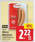 Wiener Würstchen von Mago für 2,22 € bei EDEKA im Angebot Wiener Würstchen von Mago im aktuellen EDEKA Prospekt