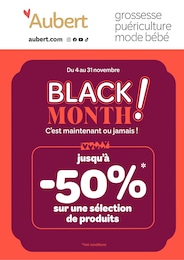 Prospectus Aubert à Saint-Genis-Laval, "BLACK MONTH ! C'est maintenant ou jamais !", 1 page, 04/11/2025 - 01/12/2025