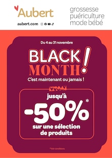 Prospectus Aubert en cours, "BLACK MONTH ! C'est maintenant ou jamais !", page 1 sur 1