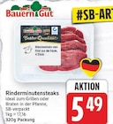 Rinderminutensteaks von Bauern Gut für 5,49 € bei E center im Angebot Rinderminutensteaks von Bauern Gut im aktuellen E center Prospekt