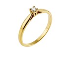 Bague solitaire en or jaune diamant 4 griffes dans le catalogue E.Leclerc