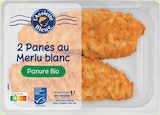 2 Panés au Merlu blanc Panure Bio - L'ASSIETTE BLEUE en promo chez Intermarché Super Paris à 3,99 €