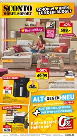 Sconto SB Möbel & Einrichtung Prospekt der aktuellen Woche mit 8 Seiten, gültig von 17.05.2025 bis 06.06.2025, in Holthusen und Umgebung Aktueller Sconto SB Möbel & Einrichtung Prospekt in Holthusen und Umgebung, "SCHÖNER WOHNEN FÜR DEIN BUDGET" mit 8 Seiten, 17.05.2025 - 06.06.2025
