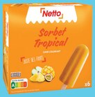 Bâtonnets glacés sorbet tropical X6 - NETTO en promo chez Netto Bâtonnets glacés sorbet tropical X6 - NETTO dans le catalogue Netto
