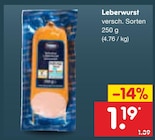 Leberwurst Angebote bei Netto Marken-Discount Erfurt für 1,19 €