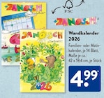 Wandkalender 2026 im ALDI SÜD Prospekt Wandkalender 2026 im aktuellen ALDI SÜD Prospekt für 4,99 €