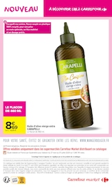 Promos Huile d'olive vierge dans le catalogue "LES NOUVEAUTÉS" de Carrefour Market Huile d'olive vierge en promo dans le catalogue Carrefour Market à la page 12