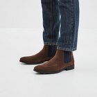Boots chelsea effet suédine marron foncé homme à 39,99 € dans le catalogue La Halle